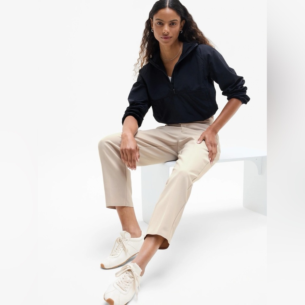 Athleta High-Rise Cropped Straight Pants in Light Beige - Picture 5 of 16